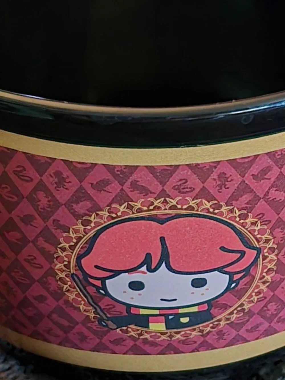 Culturefly Ceramic Harry Potter Chibi Characters Ramen Noodle Bowl Red Gold NEW